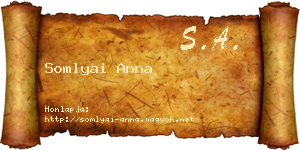Somlyai Anna névjegykártya